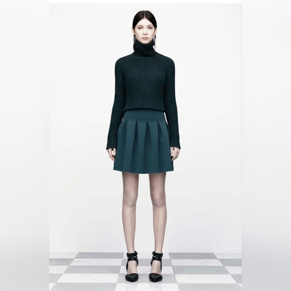 T Alexander Wang Scuba Neoprene Athleisure Athletic Pleated Mini Skirt Size S - Picture 8 of 8